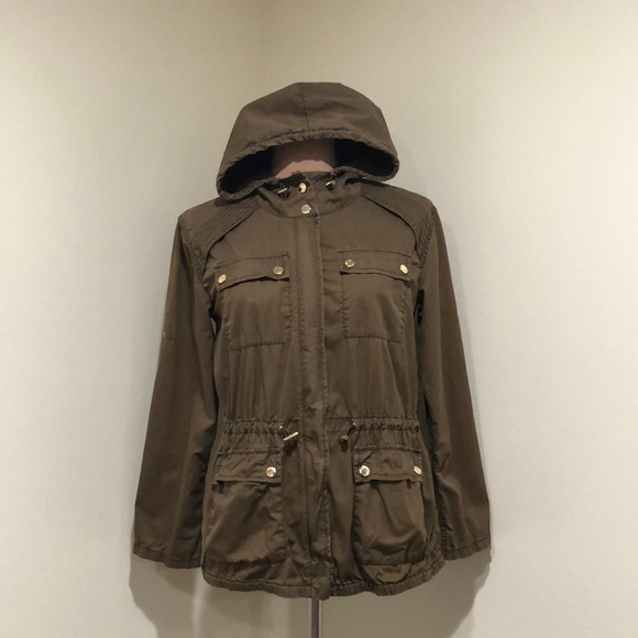 MICHAEL Michael Kors Military Jacket Size XS Olive Green - Picture 2 of 10